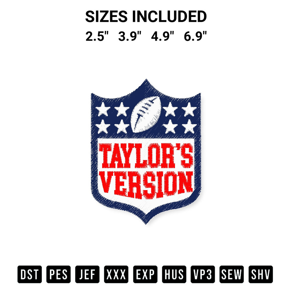Shop the Nfl Taylors Version Football Embroidery Design machine embroidery pattern at Designspacks.com. Beautifully digitized for flawless stitching on any fabric. Available sizes: 2.5", 3.9", 4.9", 6.9".