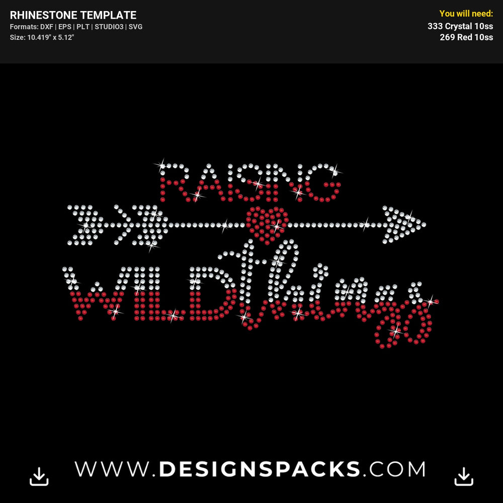 Raising Wild Things Rhinestone Digital Template