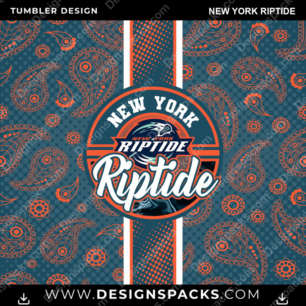Lacrosse Handkerchief New York Riptide Tumbler Digital Wrap Design