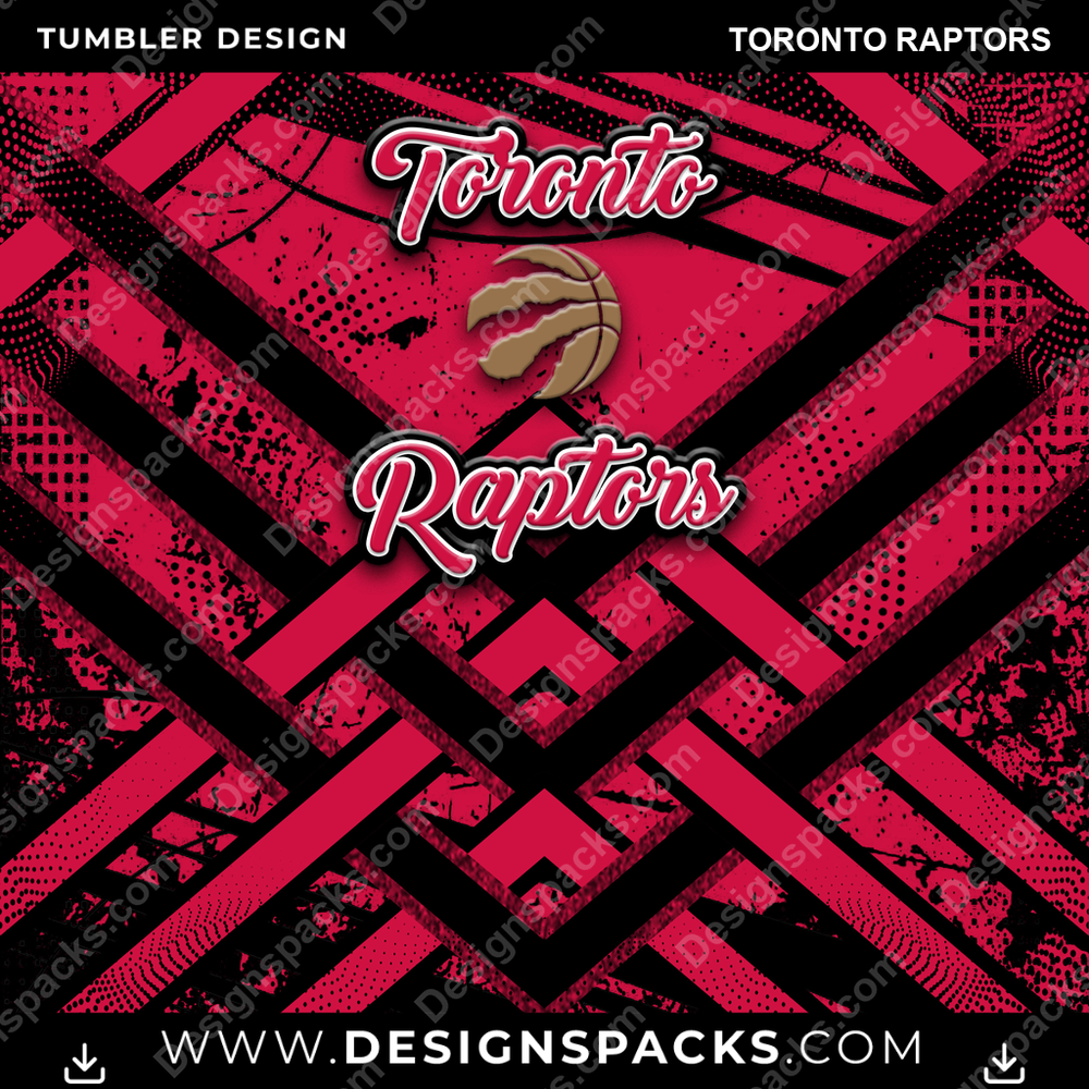 Basketball Glitter Stripe Toronto Raptors NBA Basketball Tumbler Digital Wrap Design Download