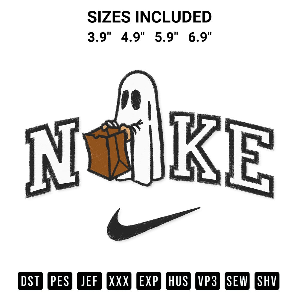 Get the Nike Ghost With Brown Bag Embroidery Design embroidery design for your custom crafts! Premium digitized files available for instant download at Designspacks.com. Available sizes: 3.9", 4.9", 5.9", 6.9".