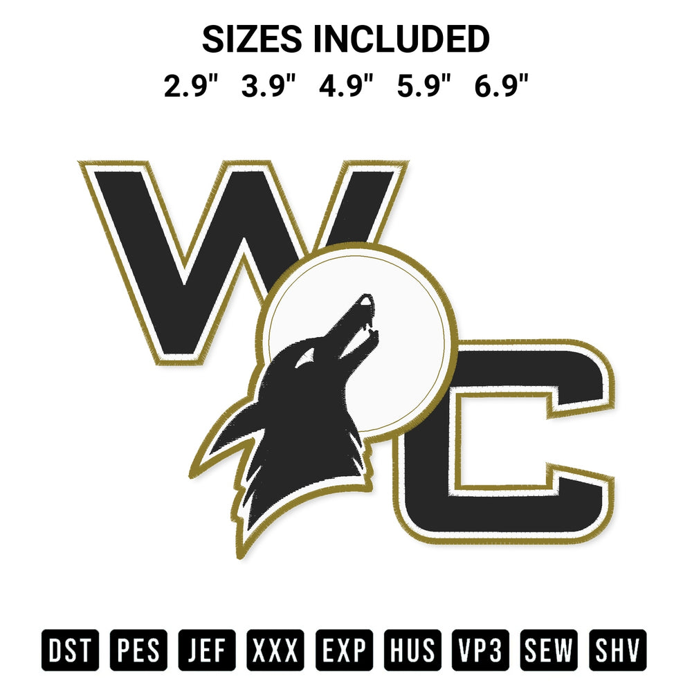 Add a unique touch to your apparel with the Weatherford College Logo Embroidery Design embroidery file. Premium instant download available now on Designspacks.com. Available sizes: 2.9", 3.9", 4.9", 5.9", 6.9".