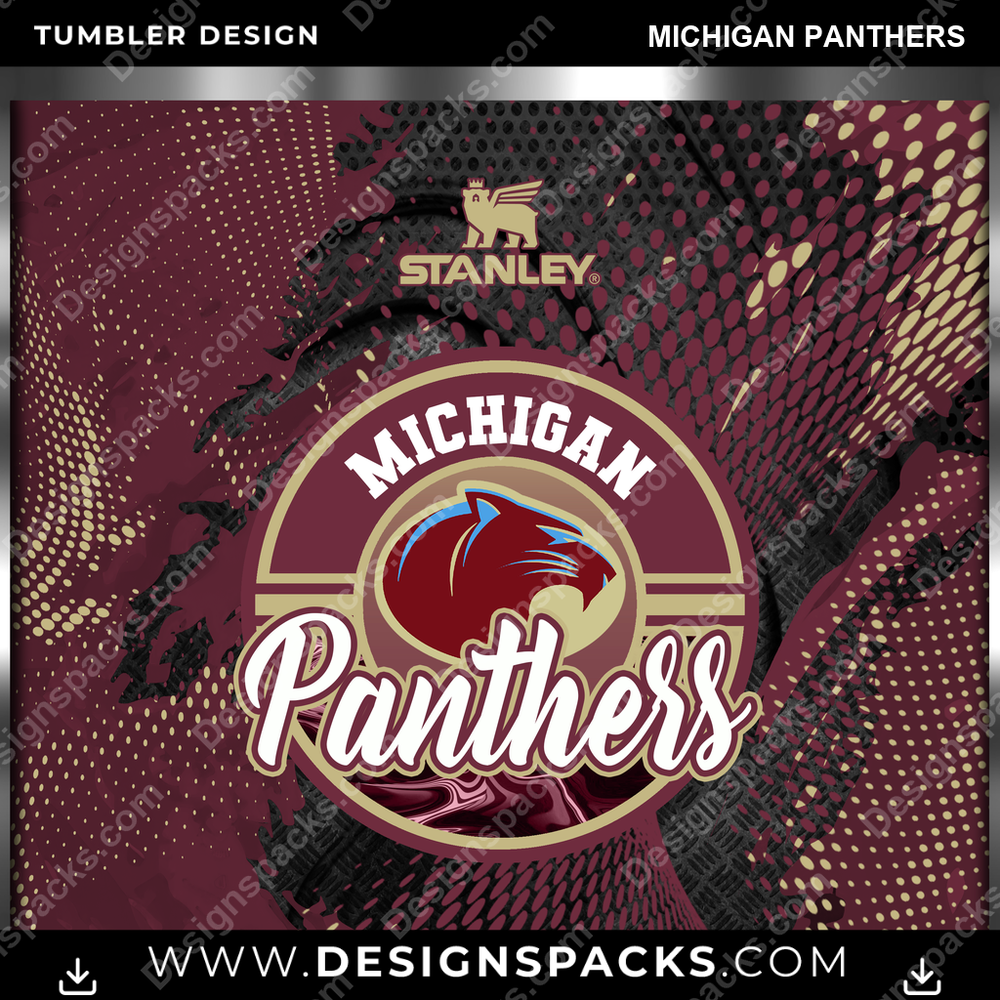Canada Football Stanley Michigan Panthers CFL Canada Tumbler Digital Wrap Design Download