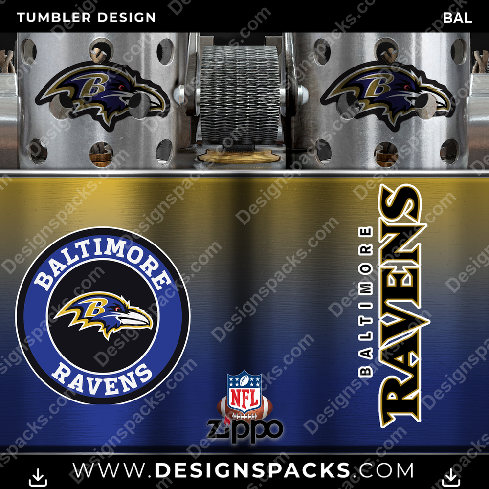 Football Zippo Lighter BAL Tumbler Digital Wrap Design