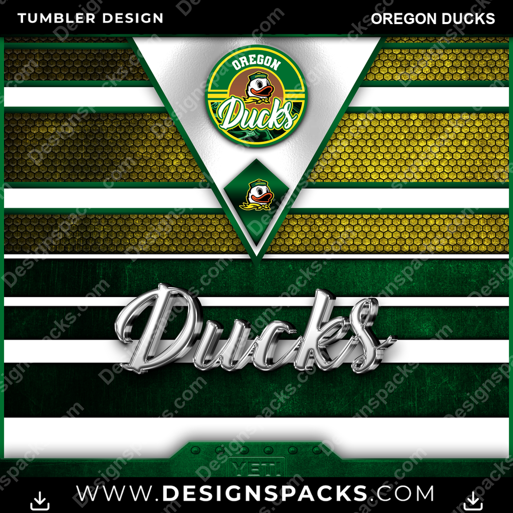 College Sport YETI Oregon Ducks Tumbler Digital Wrap Design