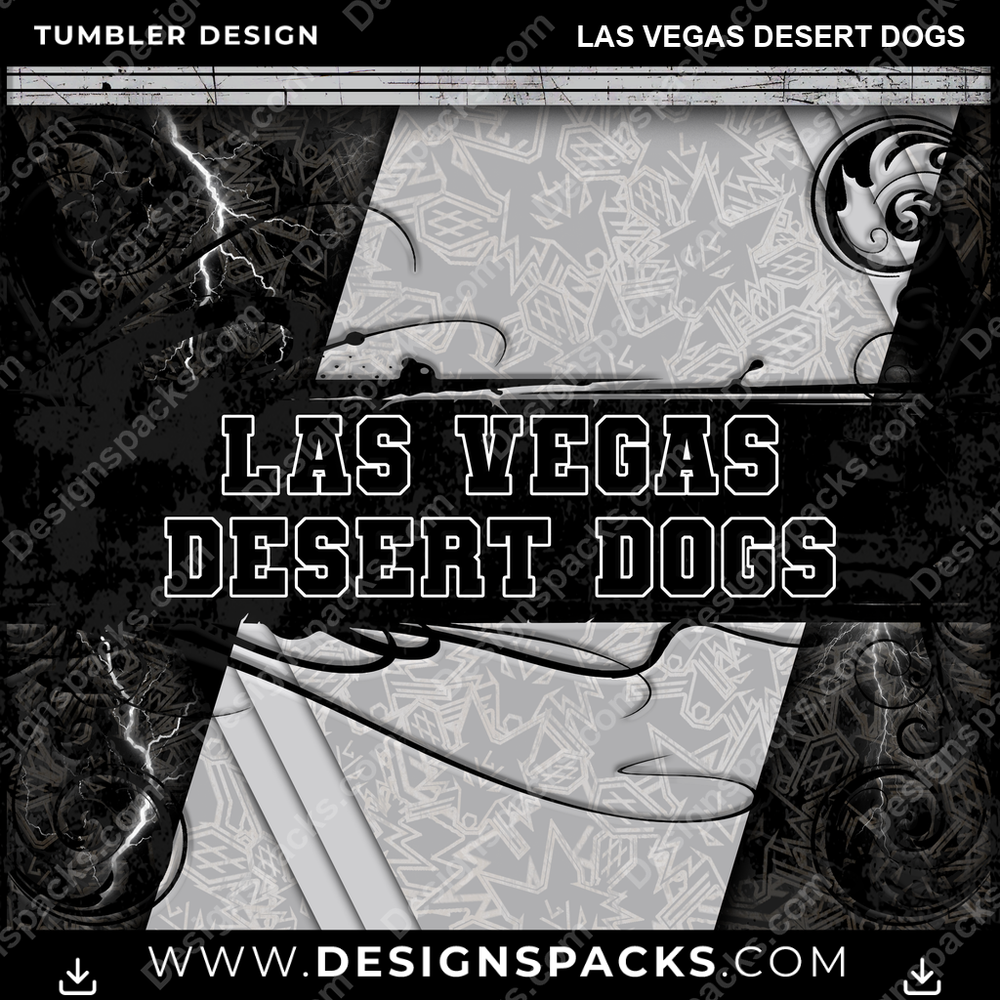 Lacrosse Elegant Las Vegas Desert Dogs Tumbler Digital Wrap Design