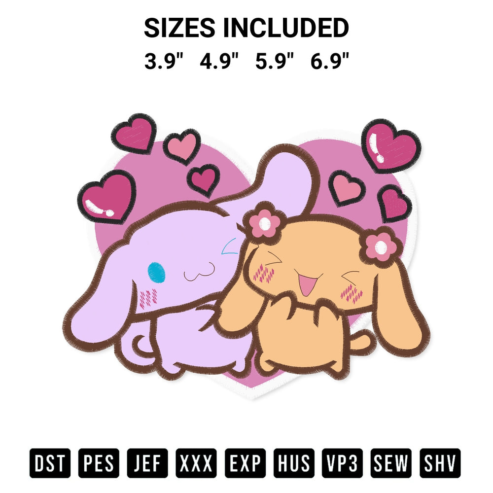 Get the Cinnamoroll Sanrio And Friend Embroidery Design embroidery design for your custom crafts! Premium digitized files available for instant download at Designspacks.com. Available sizes: 3.9", 4.9", 5.9", 6.9".