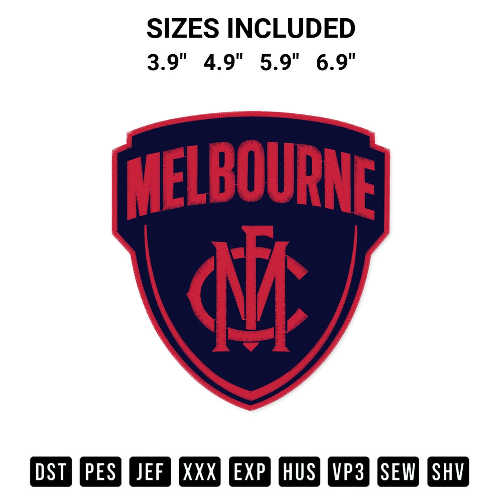 Add a unique touch to your apparel with the Afl Melbourne Demons Logo Embroidery Design embroidery file. Premium instant download available now on Designspacks.com. Available sizes: 3.9", 4.9", 5.9", 6.9".