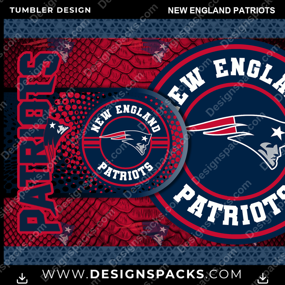 Football Hyper New England Patriots Trinkbecher Digitales Wrap Design