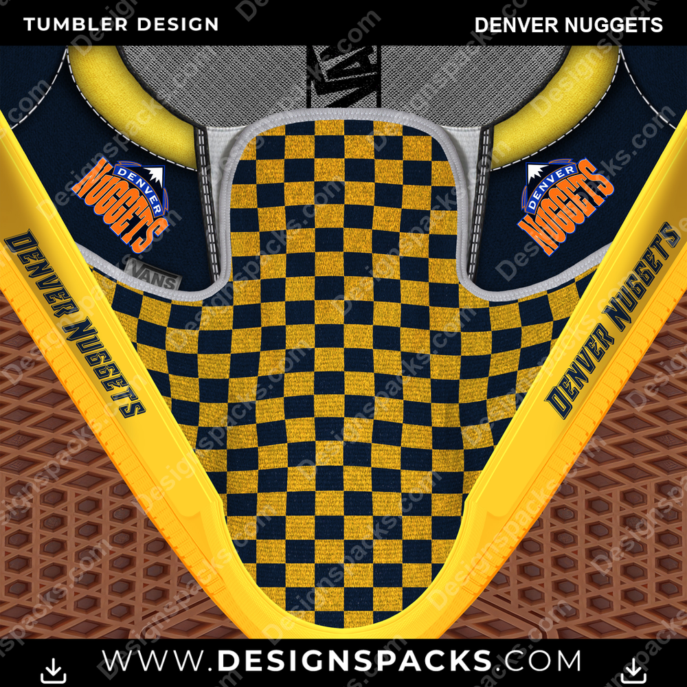 Basketball Vans Classic Denver Nuggets Tumbler Digital Wrap Design
