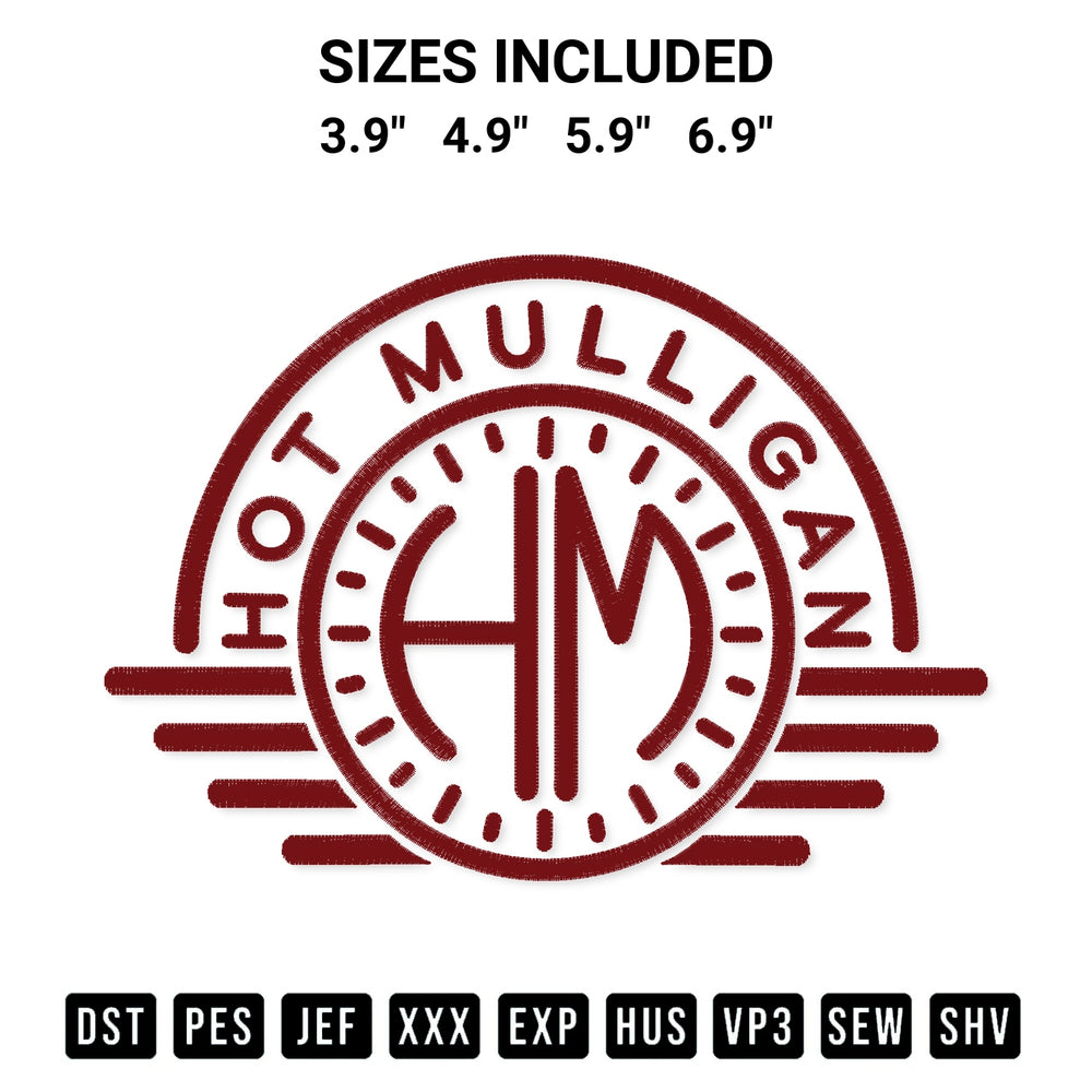 Elevate your next project with our Hot Mulligan Embroidery Design embroidery file. Shop high-quality digital patterns instantly at Designspacks.com. Available sizes: 3.9", 4.9", 5.9", 6.9".