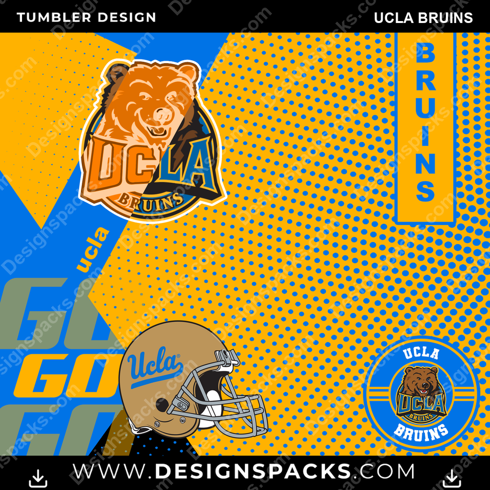 College Sport GO UCLA Bruins Tumbler Digital Wrap Design