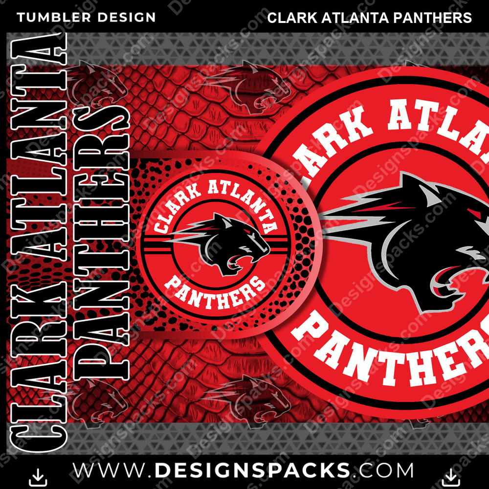 College Sport Hyper Clark Atlanta Panthers Tumbler Digital Wrap Design