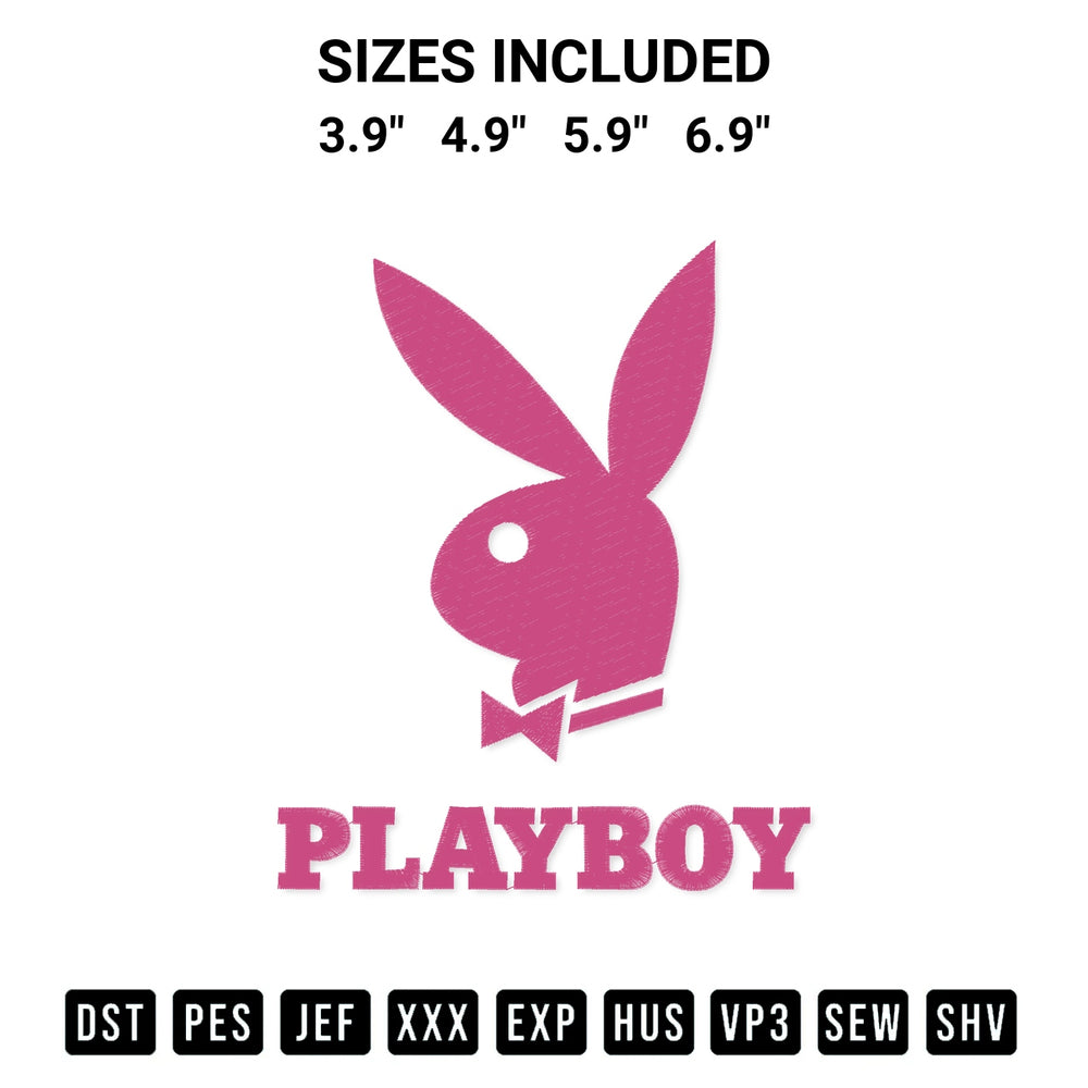 Elevate your next project with our Playboy Bunny Embroidery Design embroidery file. Shop high-quality digital patterns instantly at Designspacks.com. Available sizes: 3.9", 4.9", 5.9", 6.9".