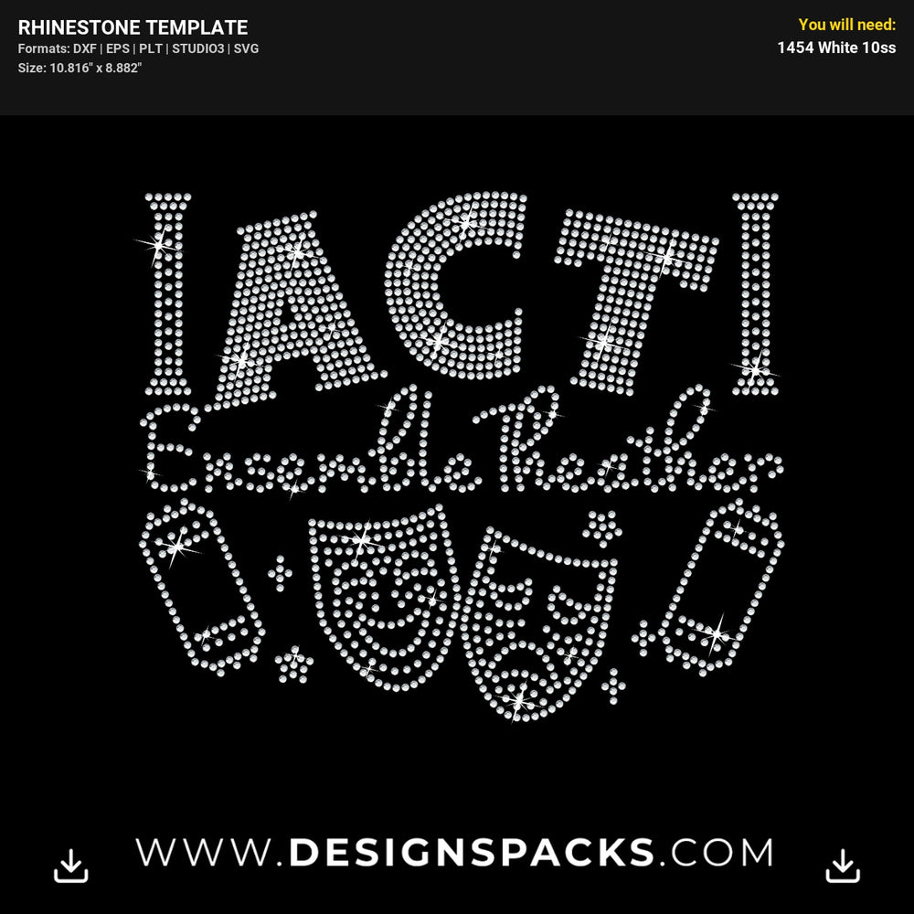 Act Ensemble Theather Rhinestone Digital Template