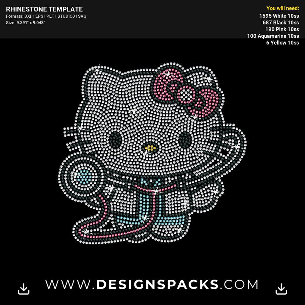 Hello Kitty Nurse Doctor  Download Rhinestone Digital Template