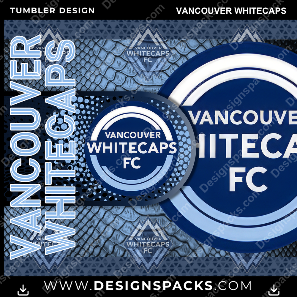 Soccer Hyper Vancouver Whitecaps Tumbler Digital Wrap Design