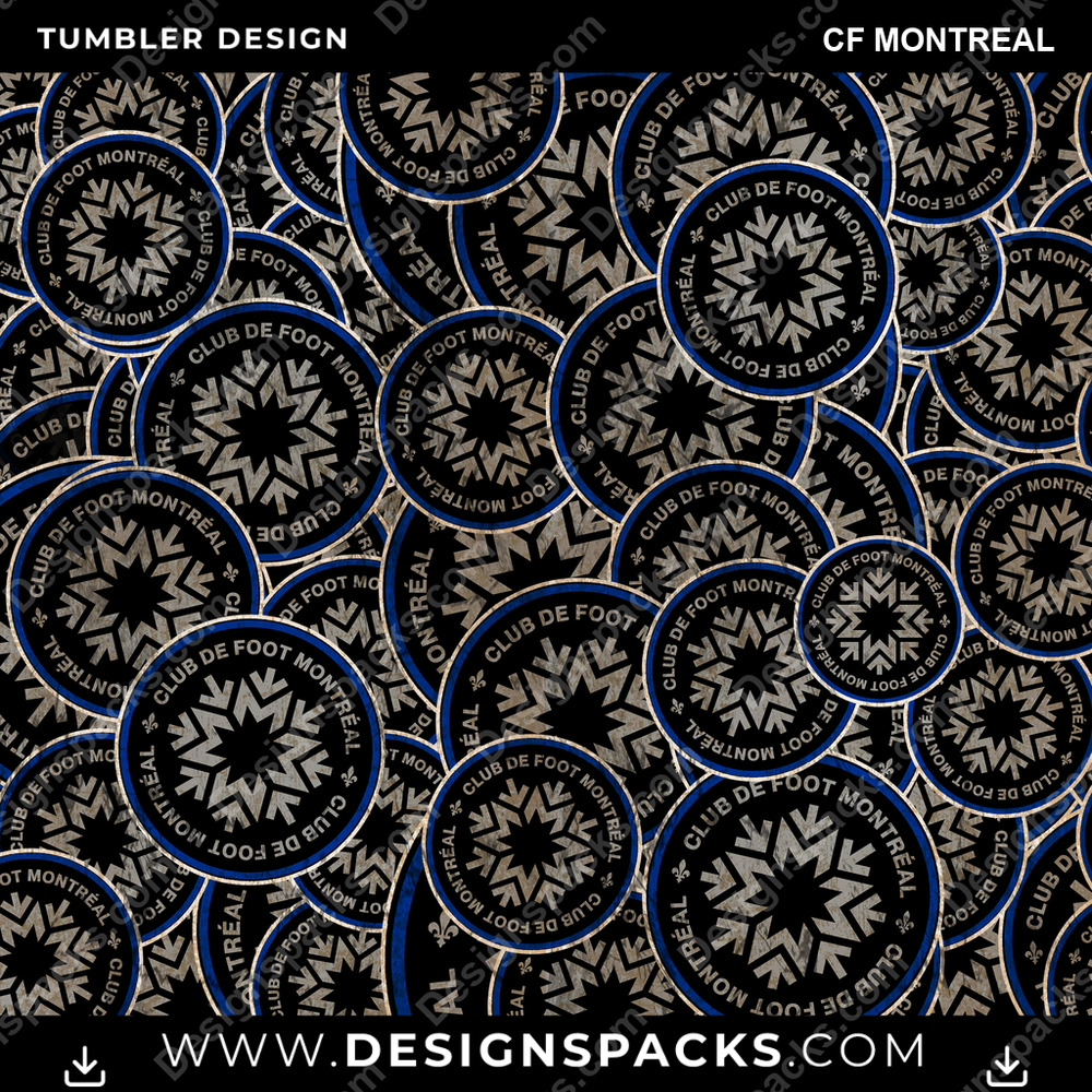 Soccer Logo BG CF Montreal Tumbler Digital Wrap Design