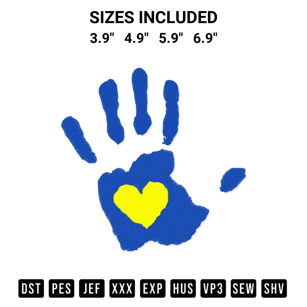 Download the Down Syndrome Love Hand Embroidery Design machine embroidery design exclusively at Designspacks.com. Premium digitized pattern for apparel and DIY crafts. Available sizes: 3.9", 4.9", 5.9", 6.9".