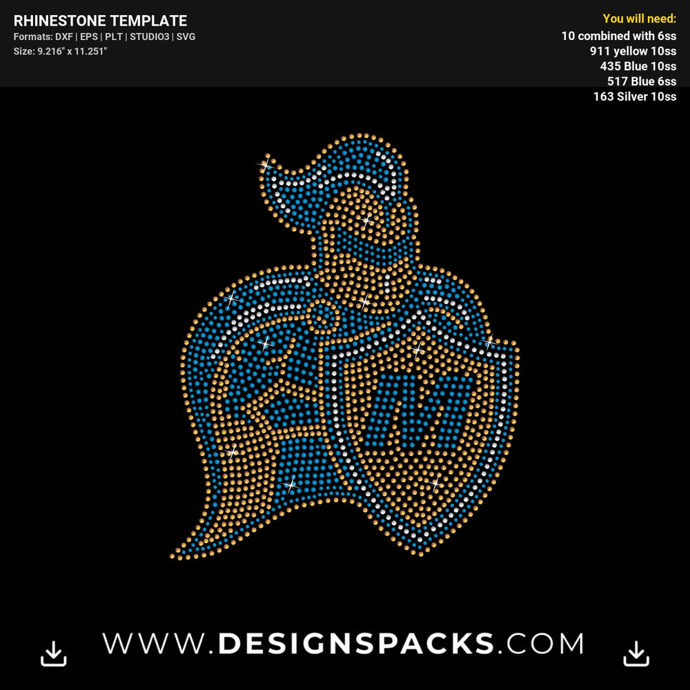 Madonna University Rhinestone Digital Template