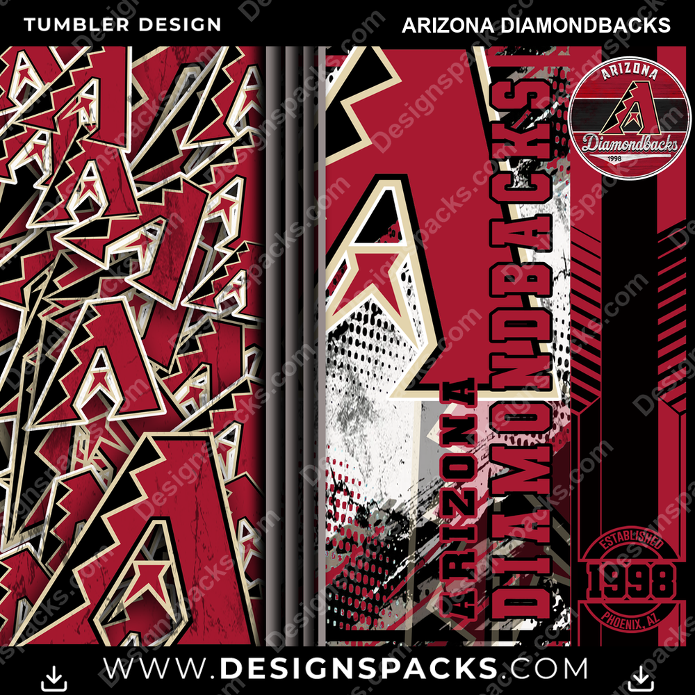 Baseball Sports Arizona Diamondbacks Tumbler Digital Wrap Design