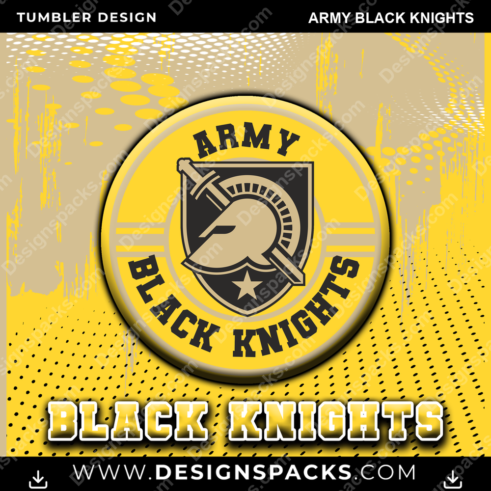 College Sport Dot Logo Army Black Knights NCAA College Sport Tumbler Digital Wrap Design Download