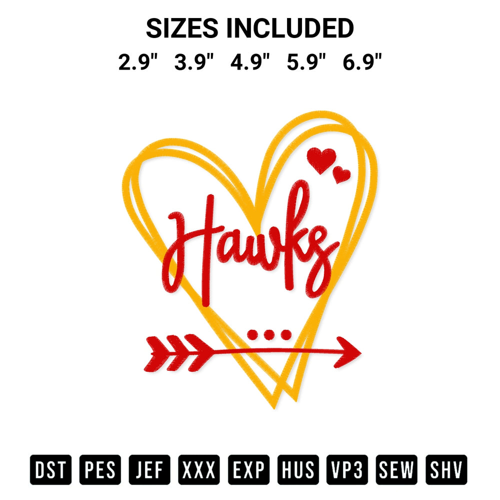 Looking for the perfect pattern? Download the Atlanta Hawks Heart Embroidery Design embroidery design today at Designspacks.com. Crisp, clean stitching guaranteed. Available sizes: 2.9", 3.9", 4.9", 5.9", 6.9".