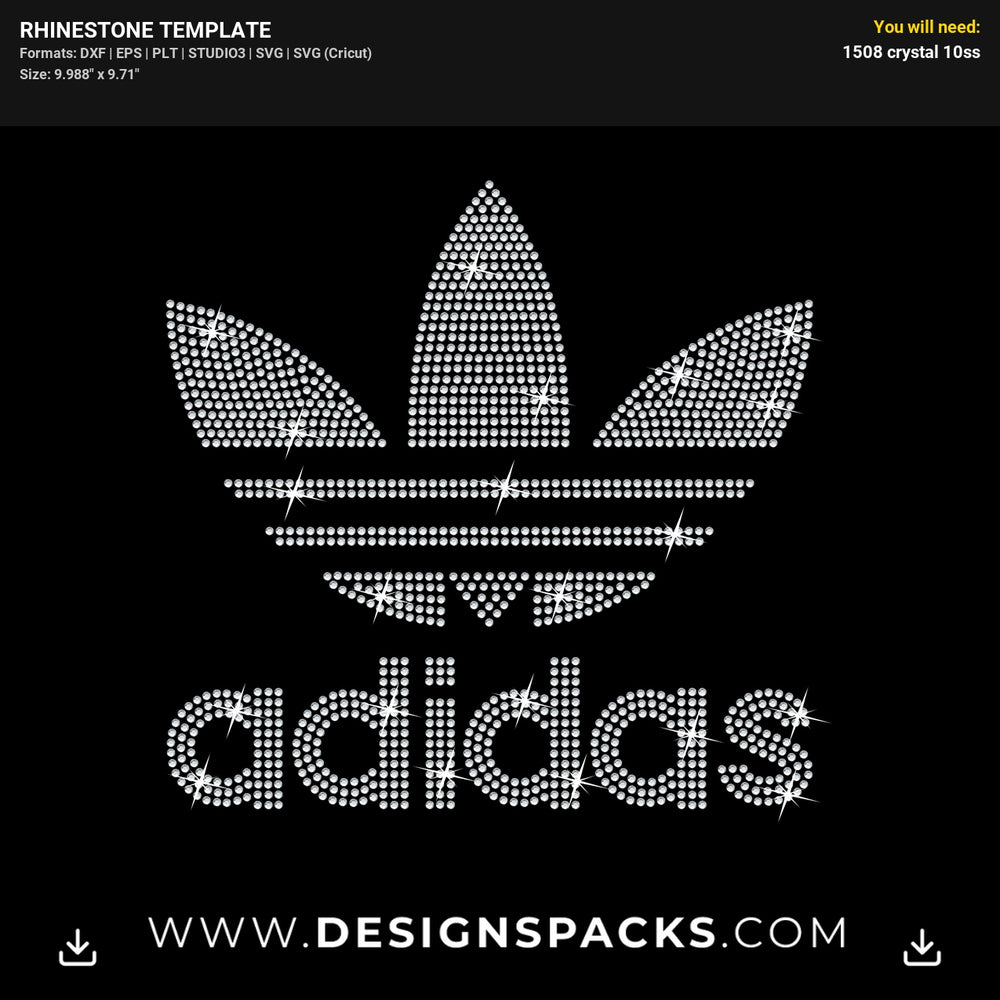 Adidas Rhinestone Digital Template