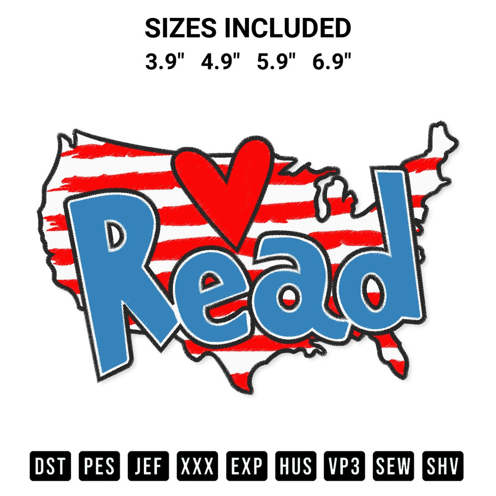 Add a unique touch to your apparel with the Dr Seuss Read Map America Embroidery Design embroidery file. Premium instant download available now on Designspacks.com. Available sizes: 3.9", 4.9", 5.9", 6.9".