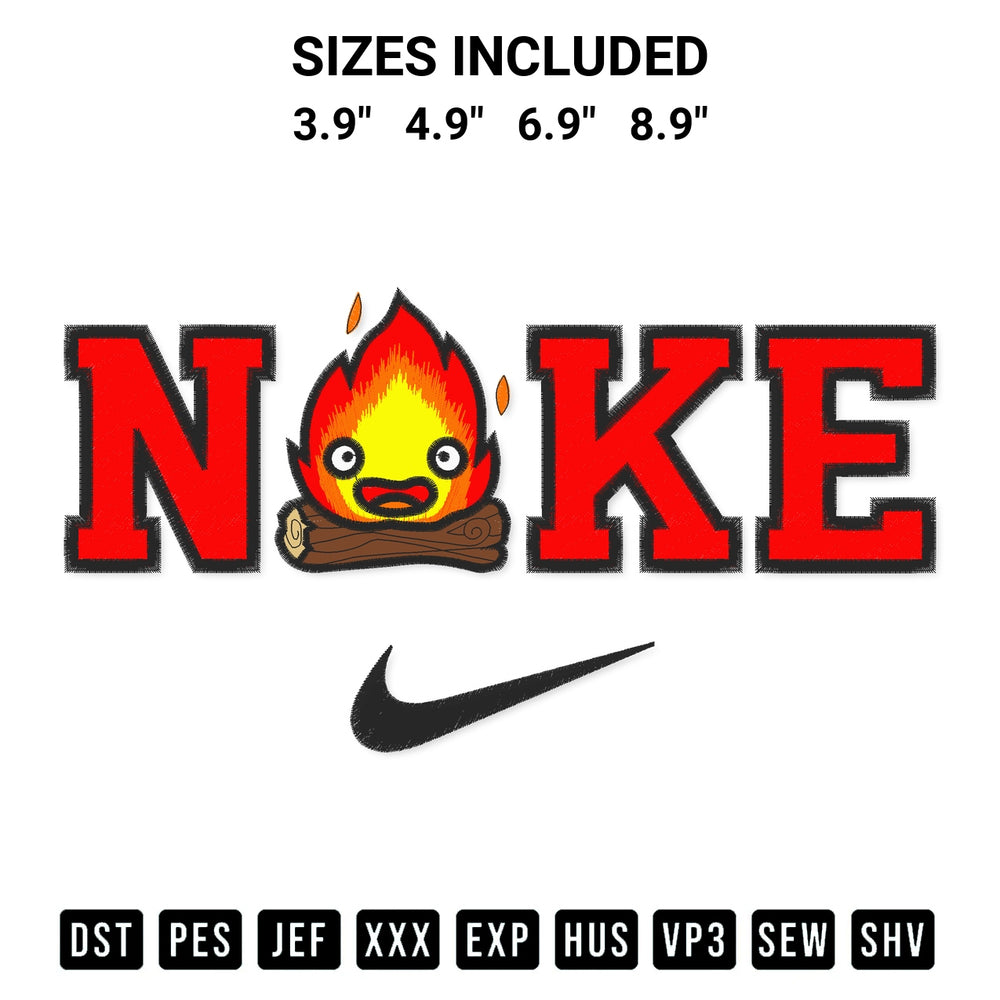 Elevate your next project with our Nike Fire Funny Embroidery Design embroidery file. Shop high-quality digital patterns instantly at Designspacks.com. Available sizes: 3.9", 4.9", 6.9", 8.9".