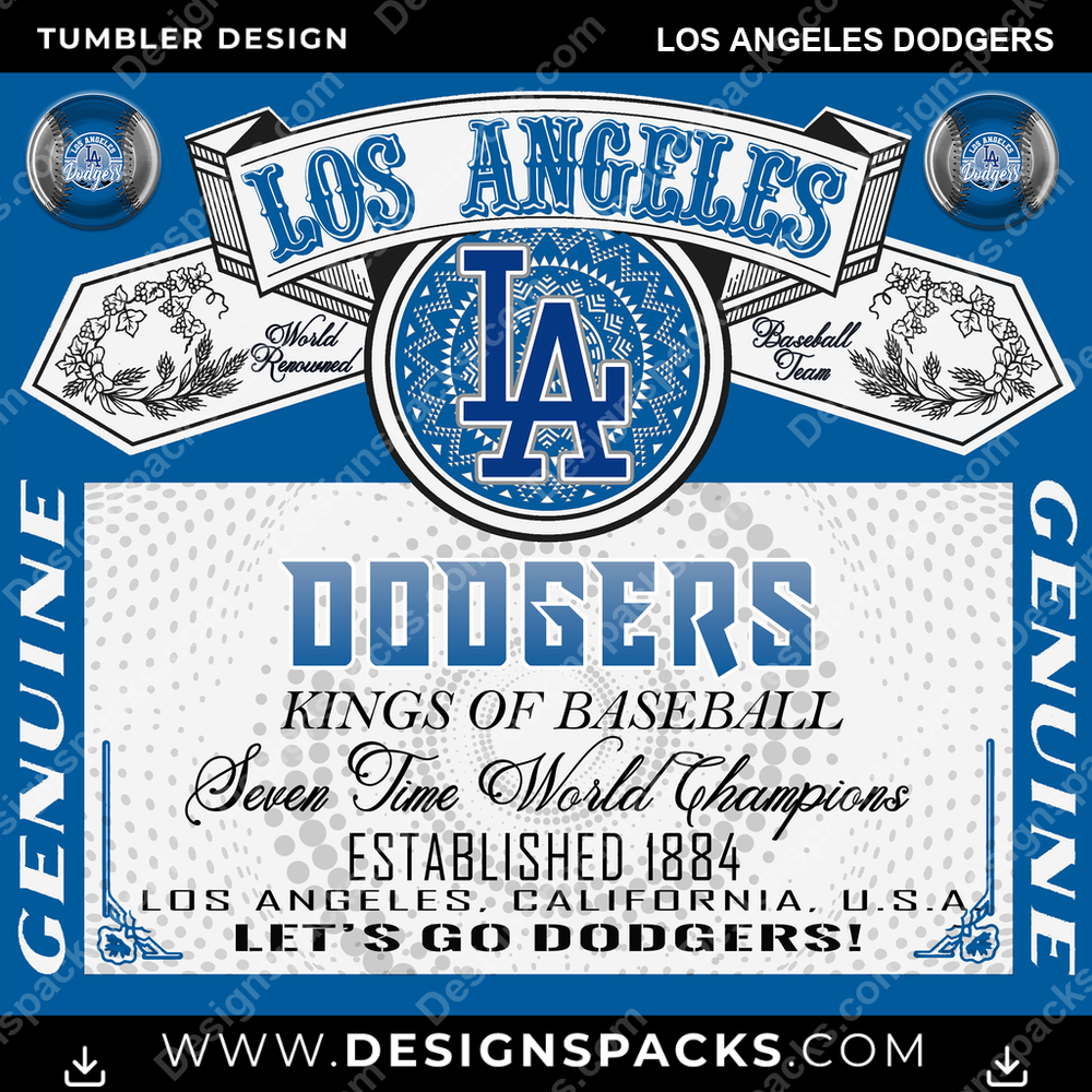 Baseball Budweiser Los Angeles Dodgers Becher Digitales Wrap-Design