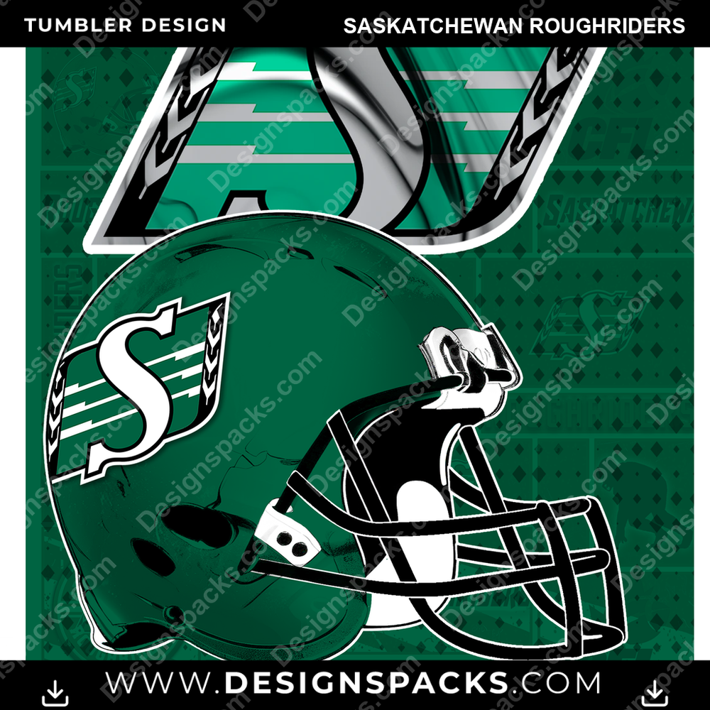 Canada Football Posters Saskatchewan Roughriders Tumbler Digital Wrap Design