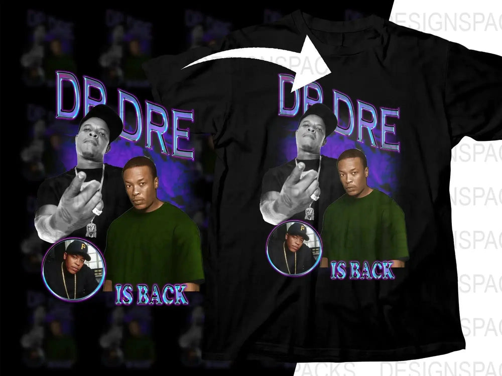 Dr. Dre Is Back Retro Hip Hop Graphic Png Digital Download