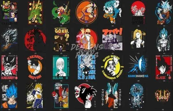 161 Dragon ball Anime Designs Bundle PNG