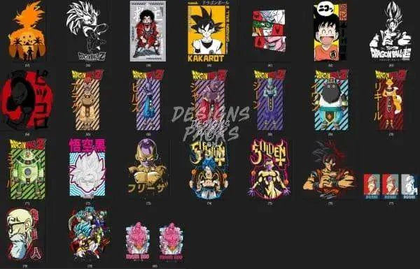 161 Dragon ball Anime Designs Bundle PNG