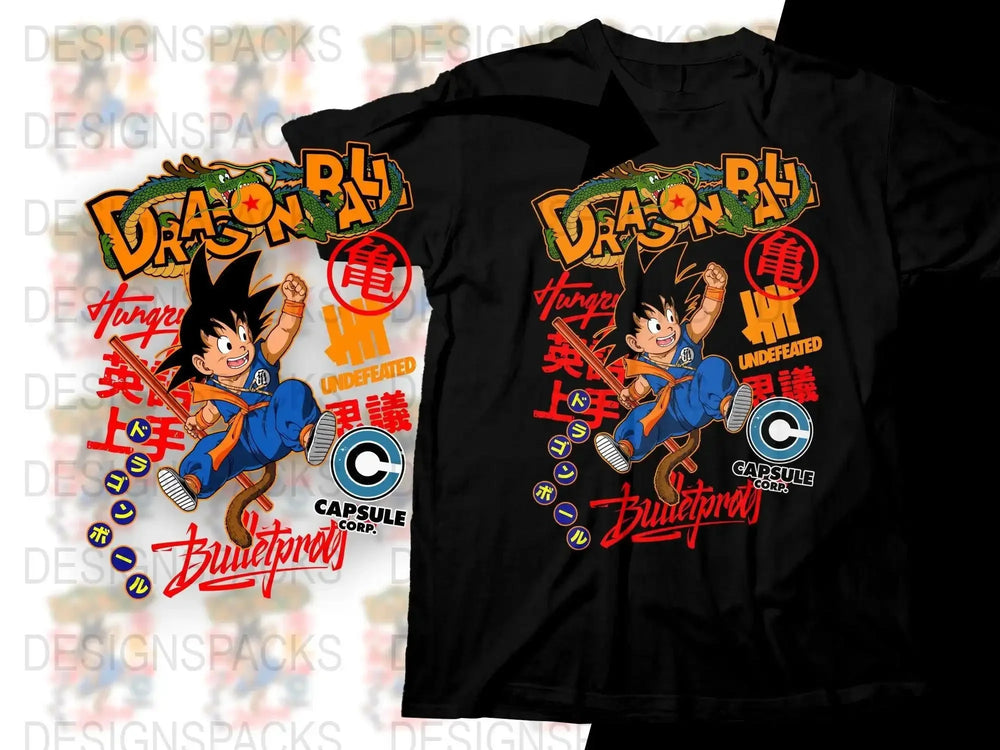 Dragon Ball Z Goku Action Design Graphic Png Digital Download