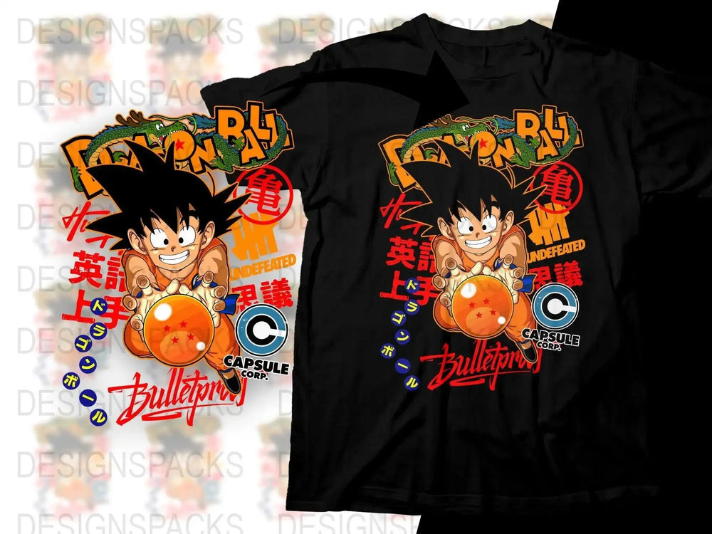 Dragon Ball Z Goku Capsule Corp Logo Graphic Png Digital Download