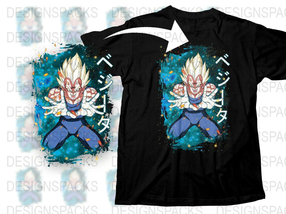 Anime Inspired Graphic T-Shirt, Colorful Super Saiyan Design, Unique Cartoon Art Tee, Unisex Clothing
