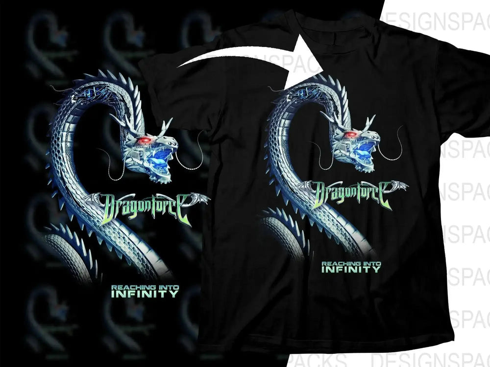 DragonForce Reaching Into Infinity Album Cover Rock Band Png Halftone Digital Download