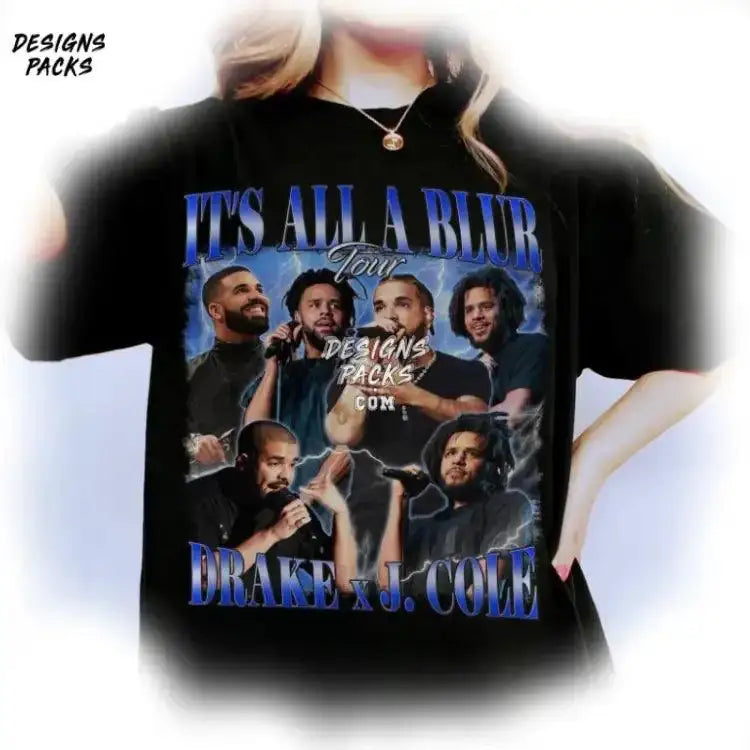 Drake And J - Cole Vintage Jcole 90’S Png Design