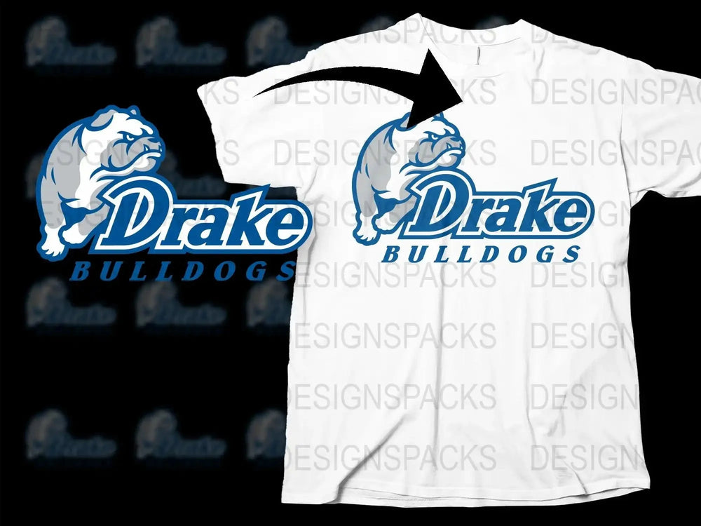 Drake Bulldogs College Football Png Digital Download