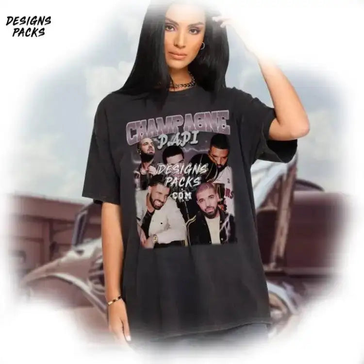 Drake Champaign Papi Vintage Png Design