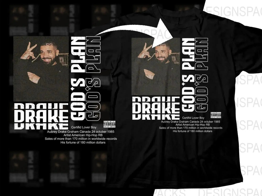 Drake Exclusive Limited Edition Music God's Plan Bootleg Png Digital Download