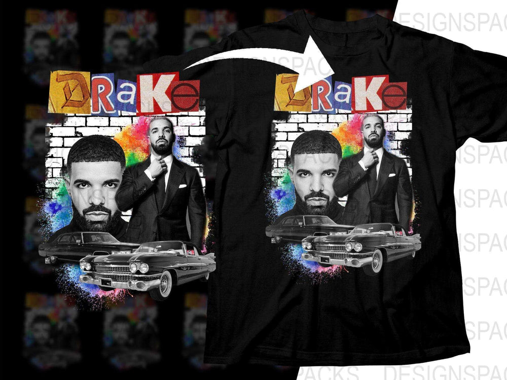 Drake Urban Art Bootleg Style Celebrity Graphic Png Digital Download