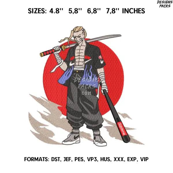 Draken Tokio Revengers/Anime Embroidery Design File/ Anime design/ Embroidery Pattern/ Design Pes Dst Format