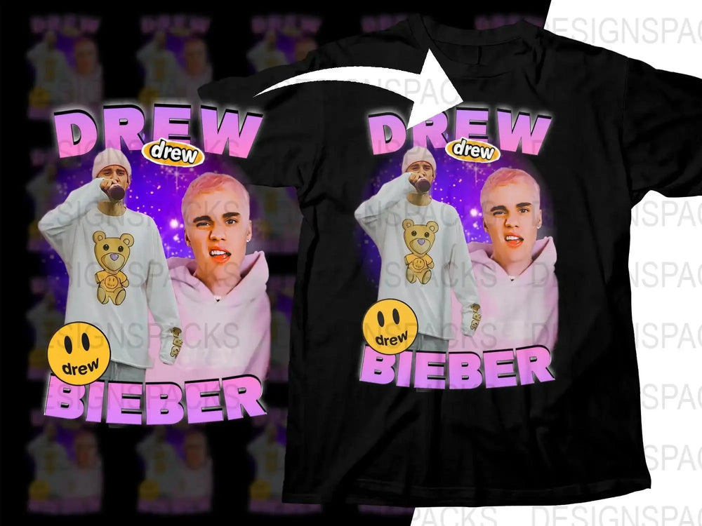 Drew Justin Bieber Unique Graphic Long Sleeve Png Digital Download