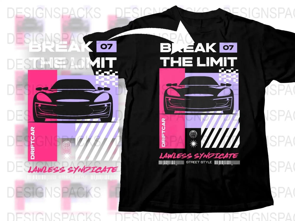 Drift Car Lawless Syndicate Graphic Png Digital Download