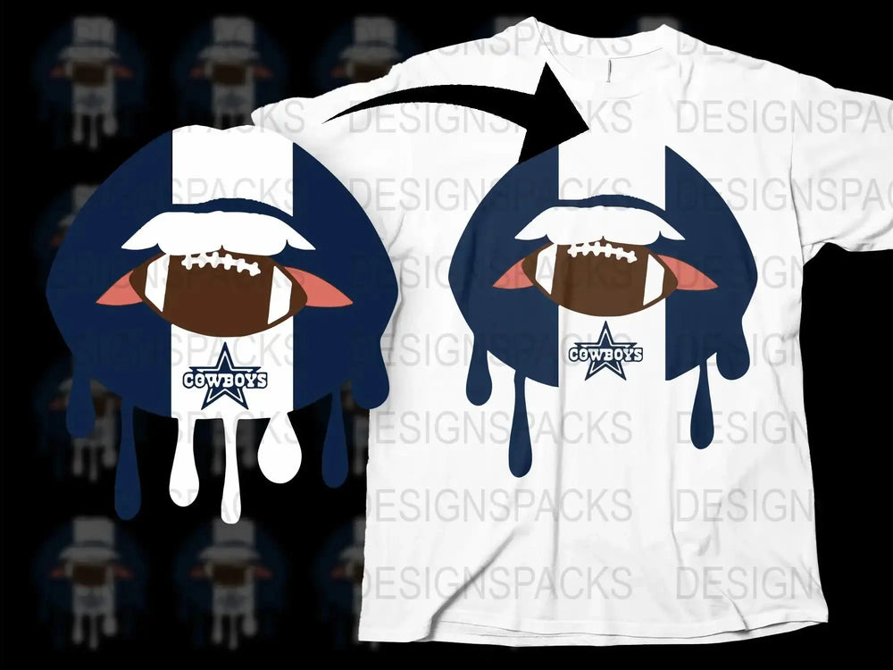 Football Melting Face T-Shirt, Unique Cowboys Fan Graphic Tee, Cool Sports Apparel, Game Day Shirt