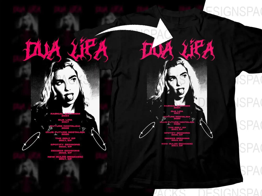DUA LIPA Music Artist Streetwear Png Digital Download