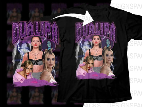 Dua Lipa Striking Bootleg Design Featuring Iconic Talent Png Digital Download